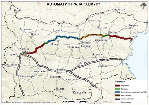 Държавното дружество „Автомагистрали“ ще изгражда 134 км от АМ „Хемус“